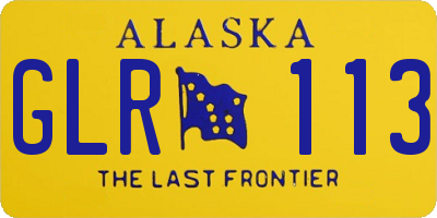AK license plate GLR113