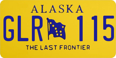 AK license plate GLR115