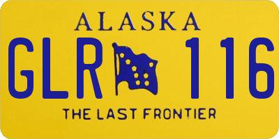 AK license plate GLR116