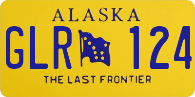 AK license plate GLR124