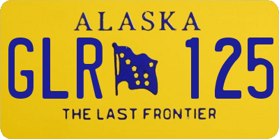 AK license plate GLR125
