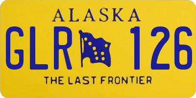 AK license plate GLR126