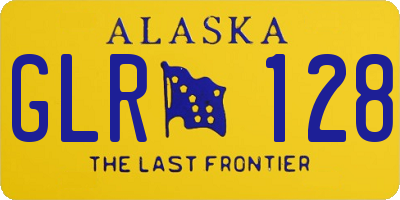 AK license plate GLR128