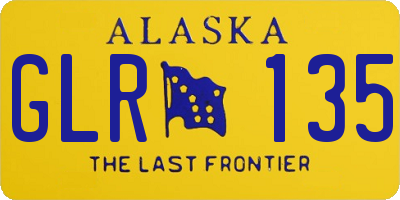 AK license plate GLR135