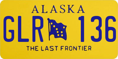 AK license plate GLR136