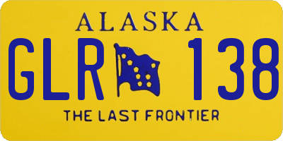 AK license plate GLR138
