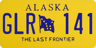 AK license plate GLR141