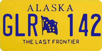 AK license plate GLR142