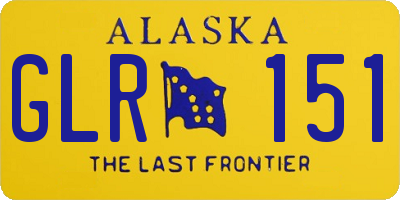 AK license plate GLR151