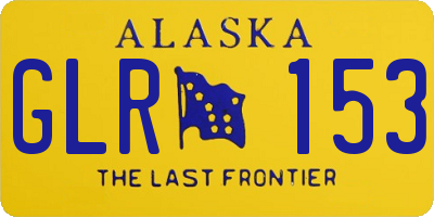 AK license plate GLR153