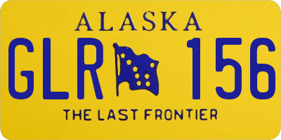 AK license plate GLR156