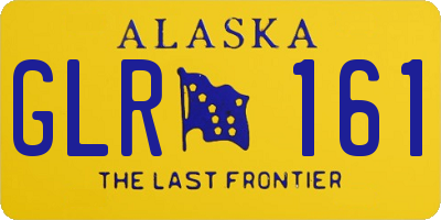 AK license plate GLR161