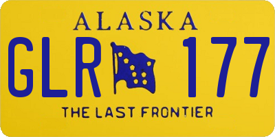 AK license plate GLR177