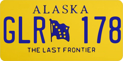 AK license plate GLR178
