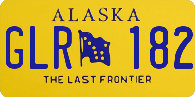 AK license plate GLR182