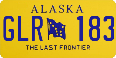 AK license plate GLR183