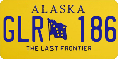 AK license plate GLR186