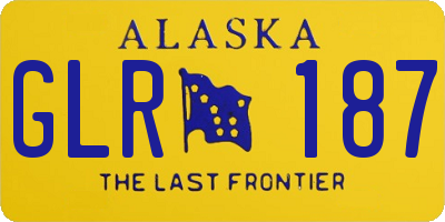 AK license plate GLR187