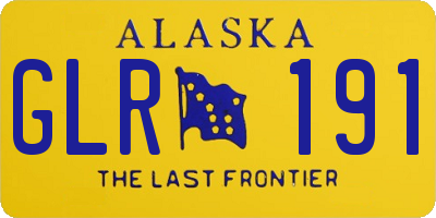 AK license plate GLR191