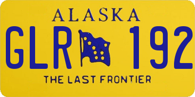 AK license plate GLR192