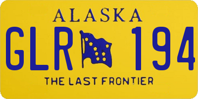 AK license plate GLR194