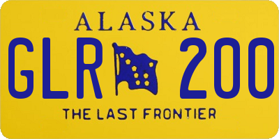 AK license plate GLR200