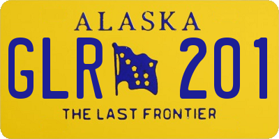 AK license plate GLR201