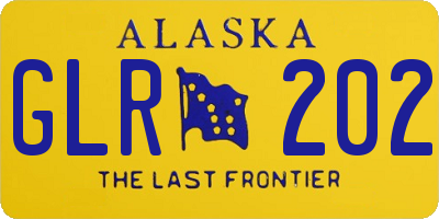 AK license plate GLR202