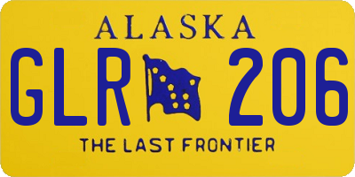 AK license plate GLR206