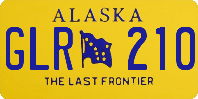 AK license plate GLR210