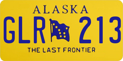 AK license plate GLR213