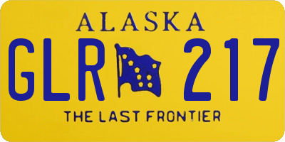 AK license plate GLR217