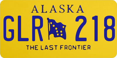 AK license plate GLR218
