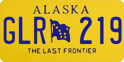 AK license plate GLR219