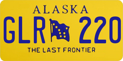 AK license plate GLR220