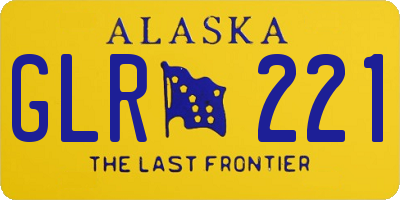 AK license plate GLR221