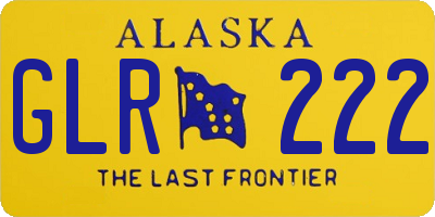 AK license plate GLR222