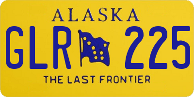 AK license plate GLR225