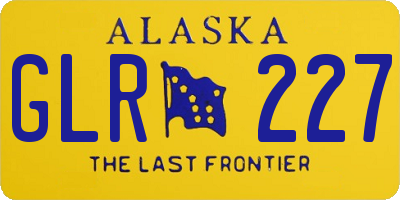 AK license plate GLR227
