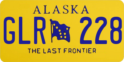 AK license plate GLR228