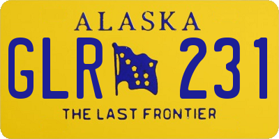 AK license plate GLR231