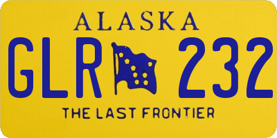 AK license plate GLR232