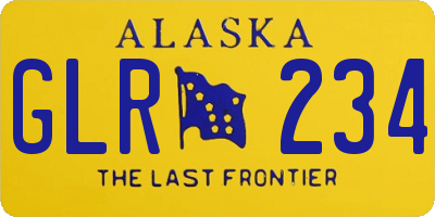 AK license plate GLR234