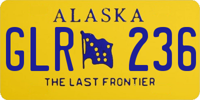 AK license plate GLR236