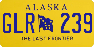 AK license plate GLR239