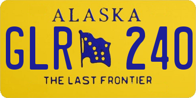 AK license plate GLR240