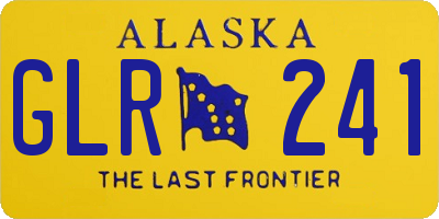 AK license plate GLR241