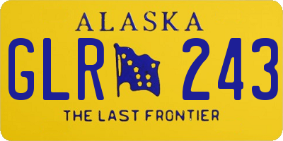 AK license plate GLR243