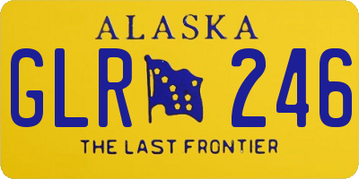 AK license plate GLR246