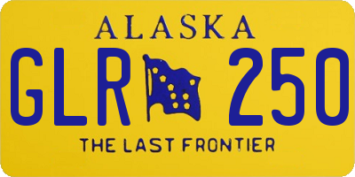 AK license plate GLR250